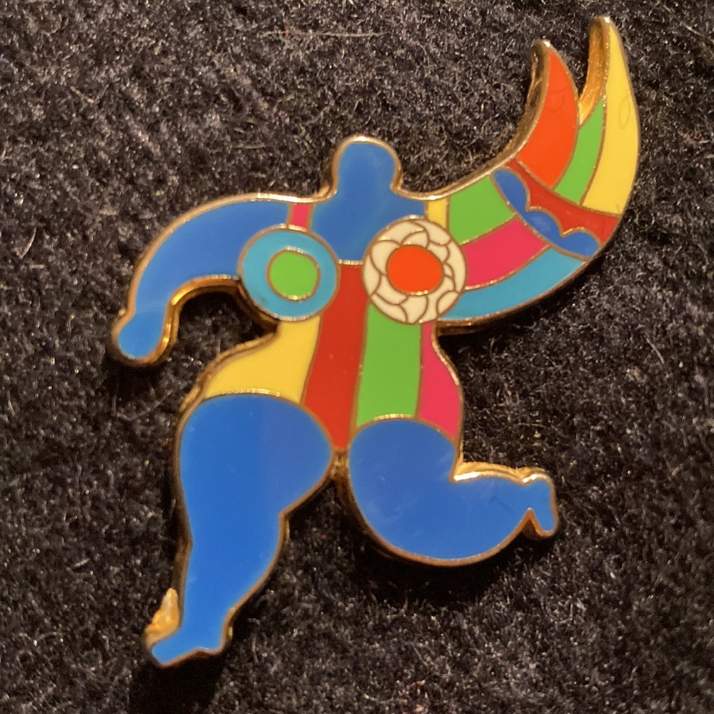 Guardian Angel 1990S, Niki De Saint Phalle Vintage Double Pins